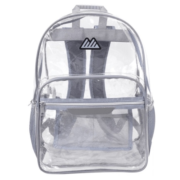 Summit Ridge Clear 18" Backpack with Patch & Printed Straps - Gray NWT - Picture 1 of 5